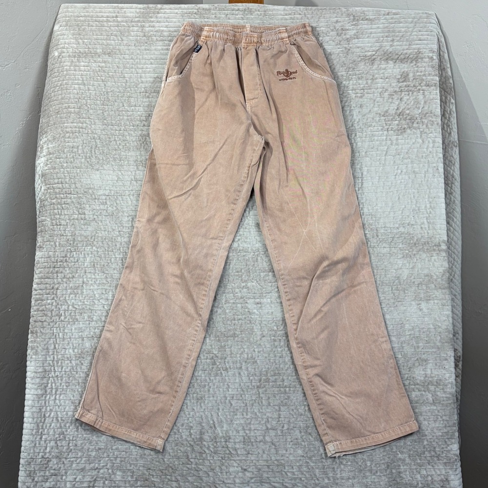 Crazy Shirts Hawaii‎ Rum Dyed Brown Cotton Elastic Waist Pants B008186 Mens M